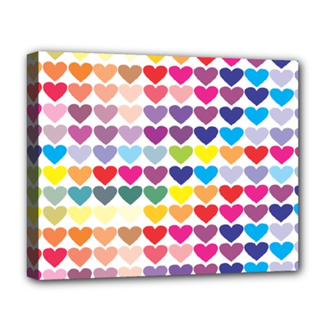 Heart Love Color Colorful Deluxe Canvas 20  X 16   by Nexatart