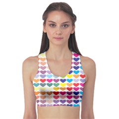 Heart Love Color Colorful Sports Bra by Nexatart