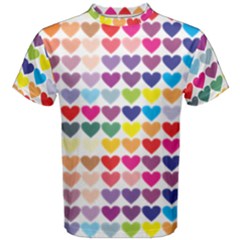 Heart Love Color Colorful Men s Cotton Tee by Nexatart