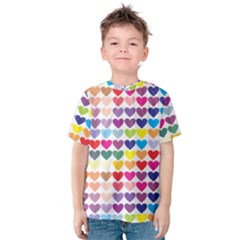 Heart Love Color Colorful Kids  Cotton Tee