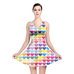 Heart Love Color Colorful Reversible Skater Dress