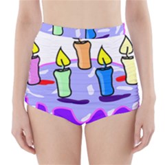 Cake Happy Birthday High-waisted Bikini Bottoms
