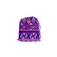 Seamless Purple Pink Pattern Drawstring Pouches (xs) 