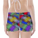 Abstract Background Pattern Boyleg Bikini Wrap Bottoms View2