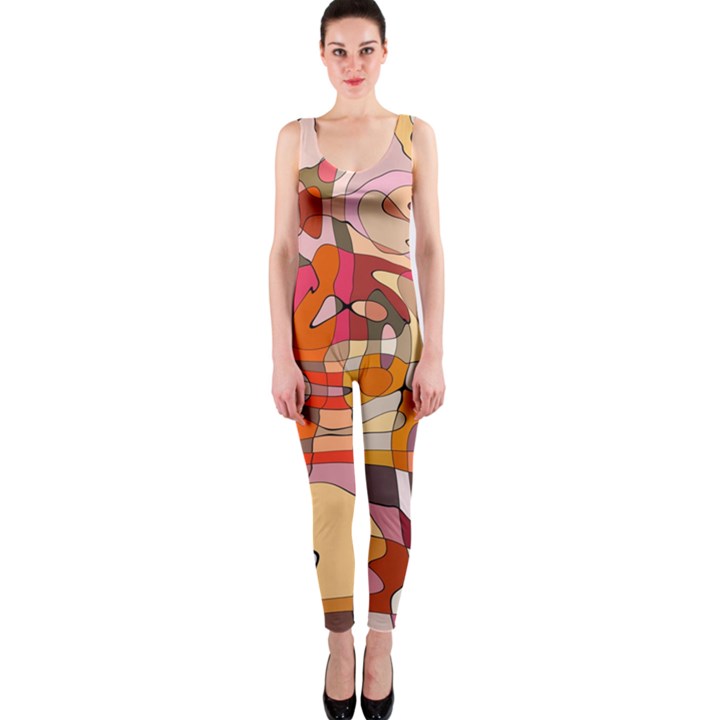 Abstract Abstraction Pattern Modern OnePiece Catsuit