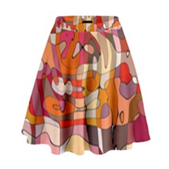 Abstract Abstraction Pattern Modern High Waist Skirt by Nexatart