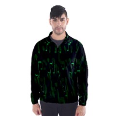 Abstract Art Background Green Wind Breaker (men) by Nexatart