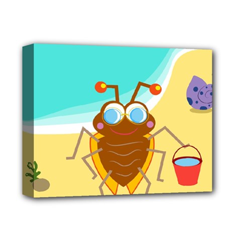 Animal Nature Cartoon Bug Insect Deluxe Canvas 14  X 11  by Nexatart
