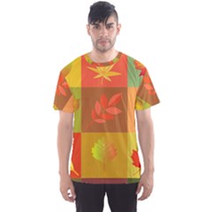 Autumn Leaves Colorful Fall Foliage Men s Sport Mesh Tee