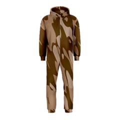 Background For Scrapbooking Or Other Beige And Brown Camouflage Patterns Hooded Jumpsuit (kids) by Nexatart