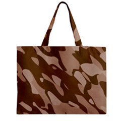 Background For Scrapbooking Or Other Beige And Brown Camouflage Patterns Medium Tote Bag by Nexatart