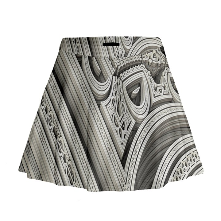 Arches Fractal Chaos Church Arch Mini Flare Skirt