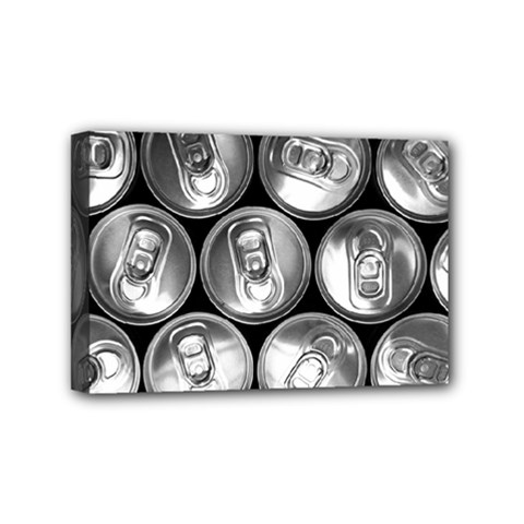 Black And White Doses Cans Fuzzy Drinks Mini Canvas 6  X 4  by Nexatart