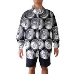 Black And White Doses Cans Fuzzy Drinks Wind Breaker (kids) by Nexatart