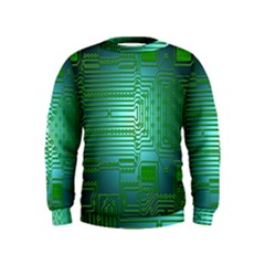 Board Conductors Circuits Kids  Sweatshirt by Nexatart