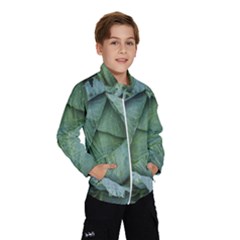 Bright Cabbage Color Dew Flora Wind Breaker (kids) by Nexatart