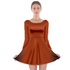 Brown Gradient Frame Long Sleeve Skater Dress by Nexatart