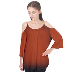 Brown Gradient Frame Flutter Tees