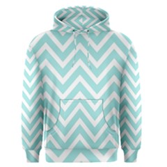 Chevrons Zigzags Pattern Blue Men s Pullover Hoodie by Nexatart