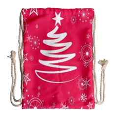 Christmas Tree Drawstring Bag (large)