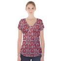 Christmas Wrap Pattern Short Sleeve Front Detail Top View1