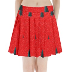 Christmas Time Fir Trees Pleated Mini Skirt by Nexatart