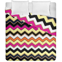 Colorful Chevron Pattern Stripes Duvet Cover Double Side (california King Size) by Nexatart
