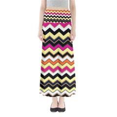 Colorful Chevron Pattern Stripes Maxi Skirts by Nexatart