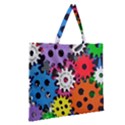 Colorful Toothed Wheels Zipper Large Tote Bag View2