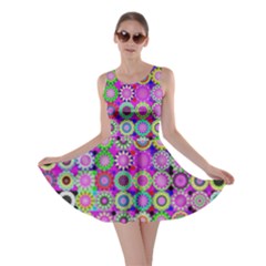 Design Circles Circular Background Skater Dress by Nexatart