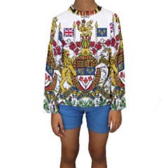 Canada Coat of Arms  Kids  Long Sleeve Swimwear