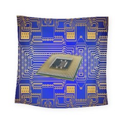 Processor Cpu Board Circuits Square Tapestry (small) by Nexatart