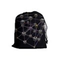 Grid Construction Structure Metal Drawstring Pouches (Large)  View1