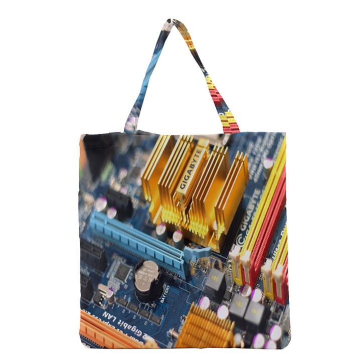 Technology Computer Chips Gigabyte Grocery Tote Bag