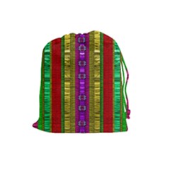 A Gift From The Rainbow In The Sky Drawstring Pouches (large)  by pepitasart