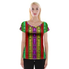 A Gift From The Rainbow In The Sky Women s Cap Sleeve Top by pepitasart