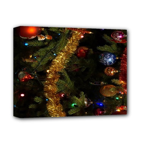 Night Xmas Decorations Lights  Deluxe Canvas 14  X 11  by Nexatart