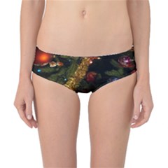 Night Xmas Decorations Lights  Classic Bikini Bottoms by Nexatart