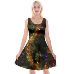 Night Xmas Decorations Lights  Reversible Velvet Sleeveless Dress by Nexatart