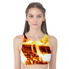 Fire Flame Wood Fire Brand Tank Bikini Top by Nexatart