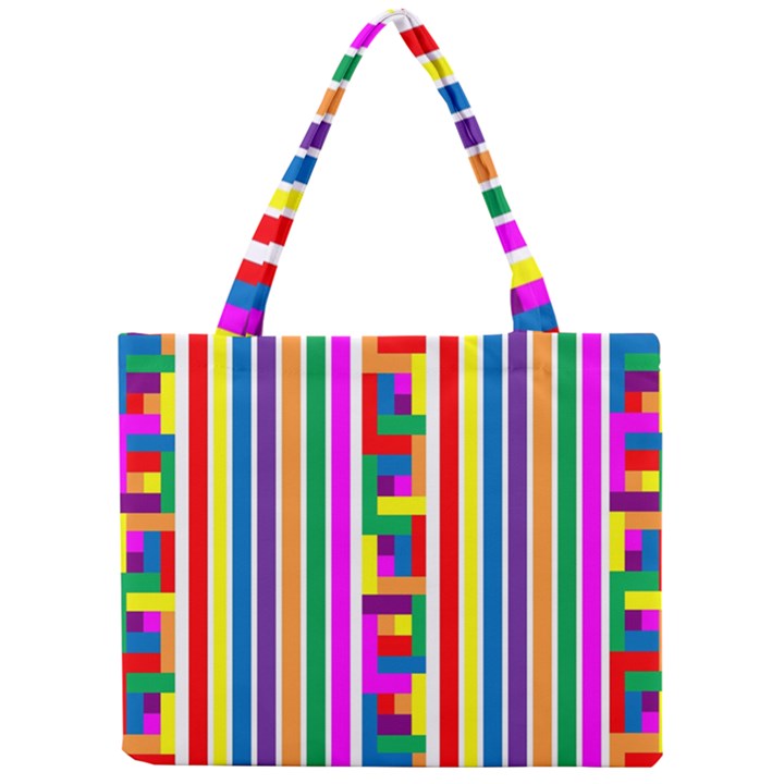 Rainbow Geometric Design Spectrum Mini Tote Bag
