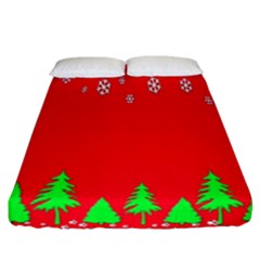 Merry Christmas Fitted Sheet (california King Size) by Nexatart