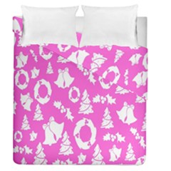 Pink Christmas Background Duvet Cover Double Side (queen Size) by Nexatart