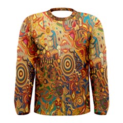 Ethnic Pattern Men s Long Sleeve Tee by Nexatart