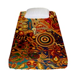 Ethnic Pattern Fitted Sheet (single Size) by Nexatart