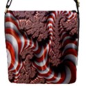Fractal Abstract Red White Stripes Flap Covers (S)  View1