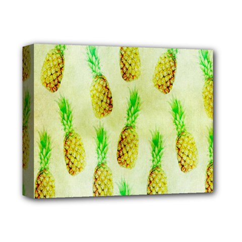 Pineapple Wallpaper Vintage Deluxe Canvas 14  X 11  by Nexatart