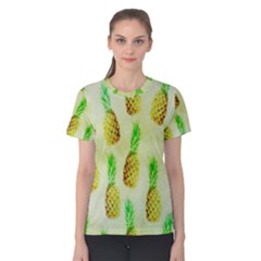 Pineapple Wallpaper Vintage Women s Cotton Tee