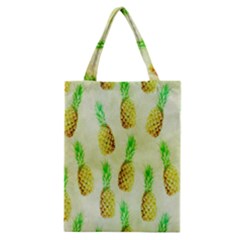 Pineapple Wallpaper Vintage Classic Tote Bag by Nexatart