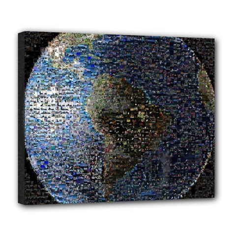 World Mosaic Deluxe Canvas 24  X 20   by Nexatart